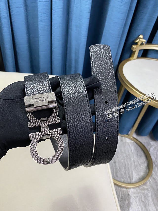 菲拉格慕男士皮帶 Ferragamo金屬Gancio扣飾牛皮腰帶  jjp1784